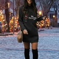 thumbnail image 3 of Stamzod Sweatshirt Dresses for Women 2025 Fall Winter Long Sleeve Christmas Dress Holiday Xmas Midi Dresses for Women Black D M, 3 of 6