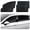 Black Faux Silk Flat-Full Set 4PCS, variant on Car Side Window Sun Shades - Privacy Magnetic Black 2 Pcs Covers Blinds Curtains - Auto Accessories Sunshades Keeps Cooler Screen