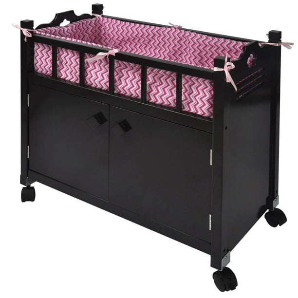 Naomi Home Kids Doll Crib With Storage Finish Espresso Walmart