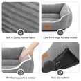 thumbnail image 3 of Cama rectangular para mascotas Zerbuger para gatos y perros, suave y lavable, gris, 3 of 7