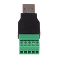 thumbnail image 1 of kusrkot Connecteur de Borne à Vis USB 2.0 A Mâle à 5 Broches Femelle (Lot de 1), 1 of 7