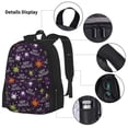 thumbnail image 5 of Naloa Halloween Print Large Capacity Backpack Lunch Bag Pencil Case Combination 3 Piece Set for Student, 5 of 8
