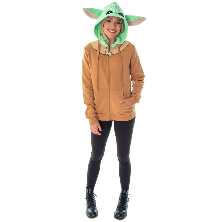 Star Wars Baby Yoda Juniors The Child Character Costume Zip Hoodie 2X Large Walmart