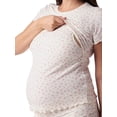 thumbnail image 6 of Ingrid & Isabel For Every Belly Women's Maternity Ribbed T-Shirt & Short Sleep Set, Sizes S-XXXL, 6 of 8
