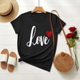 thumbnail image 2 of UAMVSH Womens Valentines Day Shirts Print Short Sleeve Graphic Tees Lightweight Casual Soft Crewneck Cute Tops Festival Outfits, 2 of 7