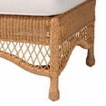 thumbnail image 4 of bali & pari Brooklyn Bohemian Light Honey Braided Rattan Ottoman Stool, 4 of 8