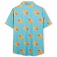 thumbnail image 3 of MADHERO Men's Hawaiian Suits Funny Ombre Print Summer Beach Short Sleeve and Shorts Outfits Blue Duck Size L, 3 of 9