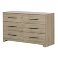 thumbnail image 2 of South Shore Primo 6-Drawer Dresser for Adult, in Rustic Oak, 2 of 11