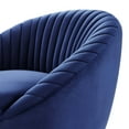 thumbnail image 6 of ArmTufted Chair Swivel Accent Tufted Chair, Black Blue Navy, Velvet, Modern Contemporary, Living Lounge Cafe Room Hotel Lobby Hospitality, 6 of 7