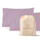 thumbnail image 1 of Juego de 2 fundas de almohada King de 1000 hilos, color morado, 100% algodón egipcio con tejido de satén y algodón de fibras largas, fundas de almohada suaves y sedosas para dormir cómodamente, ajuste, 1 of 1