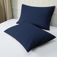 thumbnail image 4 of Fundas de Almohada Zaizaihome 2 Pack 51x76 cm Algodón Azul Marino, 4 of 6