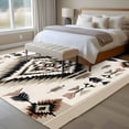 thumbnail image 4 of 8'x10' Area Rugs, Boho Black Brown Indoor Outdoor Area Rug for Living Room Bedroom, Geometric Southwestern Ethnic Vintage Washable Bathroom Rugs Kitchen Floor Carpet Mats Home Decor Aesthetic, 4 of 8