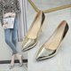 thumbnail image 3 of Glossys Golden/silver Pointed Stilettos High Heel Breathable Comfortable Sandals For Party Daily Work, 3 of 5