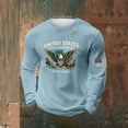 thumbnail image 2 of Men's 4th of July Shirts 250 Anniversary USA Sweatshirt with Eagle Print Neck Loose Pullover Tops Long Sleeve Patriotic Shirts, 2 of 3