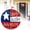 F "Liberty & Justice", variant on Patriotic Round Heart Wooden Hanging Sign, 4th Of July Veterans Day Memorial Day Wall Decor, American Flag Red White Blue Man Bar Veteran Dad Decoration, Welcome Patriotic Sign For Home Door Wall