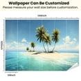 thumbnail image 3 of Peel and Stick Wallpaper Dreamlike Island Tropical Beach Palm Trees Clear Water Island Modern Art Wall Mural Decor Self Adhesive and Removable 100in x 144in, 3 of 8