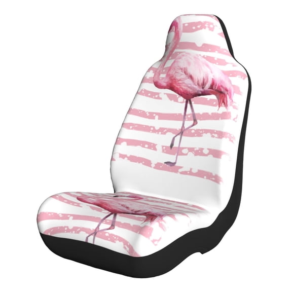 Naloa Flamingo Car Seat Covers 2PCs Front Car Seat Covers Universal fit for Most Cars SUVs and Trucks - 1