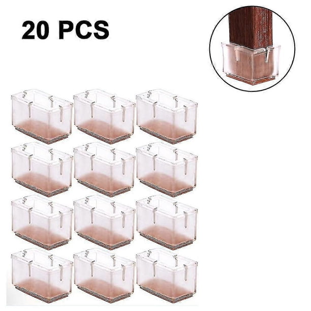Chair Leg Protectors For Hardwood Floors Chair Leg Covers Clear Chair Leg Floor Protectors 20 Pack Silicone Furniture Leg Caps
