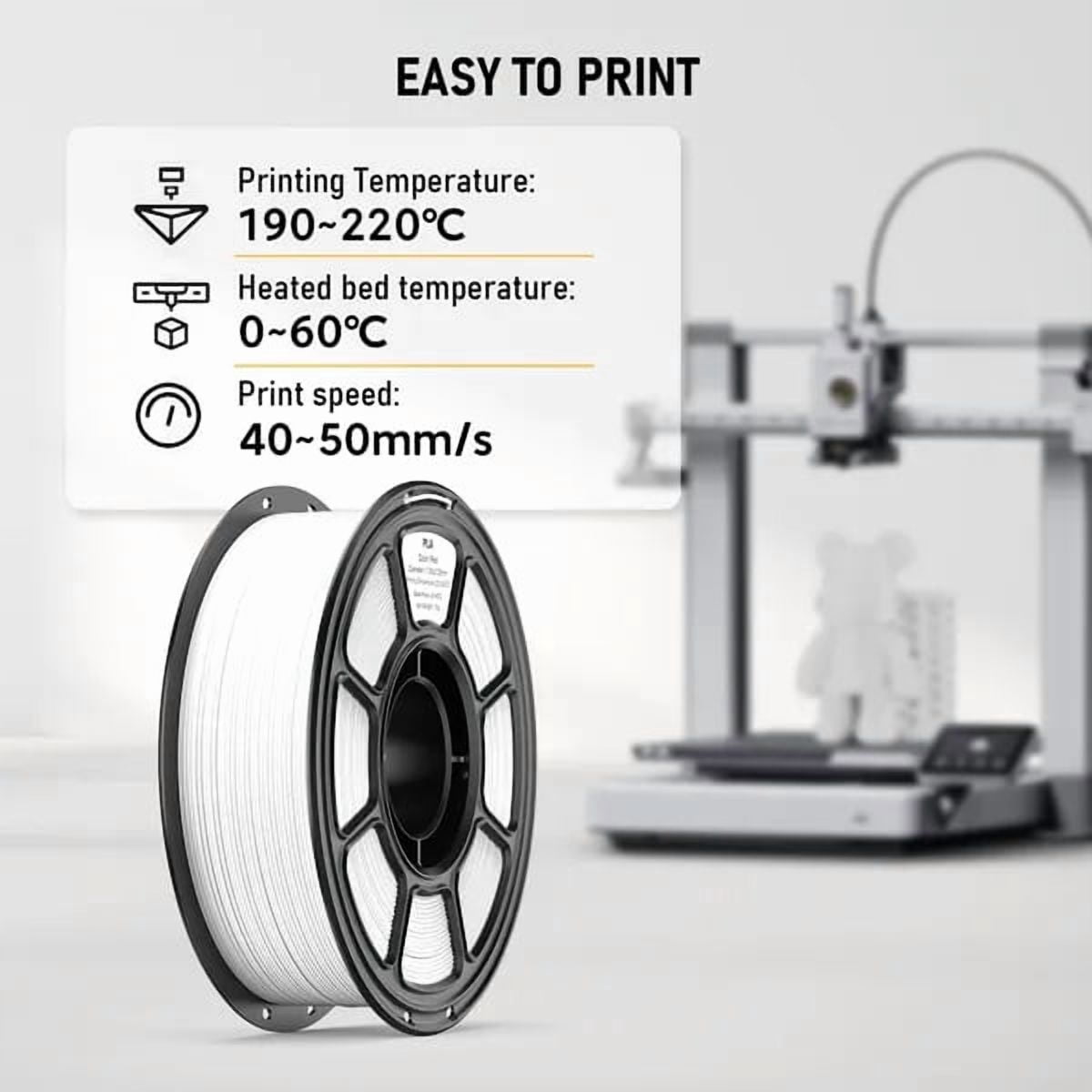 12 Pack PLA 3D Printer Filament Set, 12 Assorted Classic Colors 1.75mm Multicolor PLA Printing Material, Perfect for DIY Crafts, Models, Prototyping, Compatible with Most FDM 3D Printers