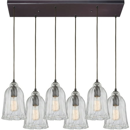 

Pendants 6 Light Fixtures With Oil Rubbed Bronze Finish Glass/Metal Material Medium Bulb 30