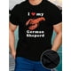 thumbnail image 1 of [Cozy German Shepard Tee] Stylish & Cozy Men's Crew Neck Short Sleeve T-shirt - Love My German Shepard Print - For Casual Summer Wear, Casual Sporty Tee, Summer Gifts, 1 of 6