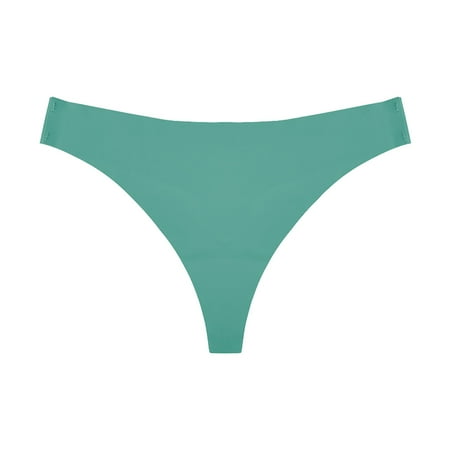 Hamky Womens Underwear Thongs for Women Women s Cotton Underwear Underwear For Women Lingerie For Women Lingerie Women V Waist Breathable No Show Thong Cotton Underwear Seamless Underwear Green S