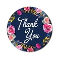 thumbnail image 1 of Darling Souvenir Rond 45 Pcs Floral & Vignes Bord Bleu Merci Autocollants Enveloppe Sceau-1,6 Pouces, 1 of 4