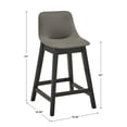 thumbnail image 7 of Weston Home Egleston Square Vegan Leather Low Back Counter Height Chair, Gray, Set of 2, 7 of 7