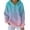 Light Blue, variant on BLCHUNen Hoodies for Women Gradient Color Knitted Sweatshirts Casual Drop Shoulder Drawstring Comfortable Tops,XL,Wine