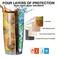 thumbnail image 7 of 20oz Tumblers Happy Thanksgiving Turkey Fall Leaves Pumpkin Stainless Steel Vacuum Insulated Double Wall Travel Tumbler Cups Mug with Lid and Straw,Cleaning Brush for Cold & Hot Drinks, 7 of 7