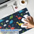 thumbnail image 4 of Long Mouse Pads for Desk,Colorful Dinosaurs Clouds Pattern Desk Mats on Top Of Desks, Desk Mouse Pad Extra Large with 3mm Non-Slip Base and Stitched Edge for Gaming,Office,Work,Home 31.5"x15.7", 4 of 6