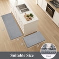 thumbnail image 6 of Findosom 2pc Kitchen Rug Set,Non-Slip Washable Kitchen Rug and Mat Stain Resistant Low Pile Durable Kitchen Mats For Sink,Hallway,Entryway 20"x32"+20"x59" Gray, 6 of 9