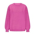 thumbnail image 4 of YABCSAZ Oversized Sweaters for Women Casual Crewneck Solid Color Sweaters Long Sleeve Fuzzy Knit Shirts Chunky Warm 2024 Fall Pullover Loose Fit Soft Sweaters Top Trendy Outfits, 4 of 6