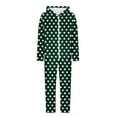thumbnail image 4 of 2 Piece Tracksuits Sets for Women Loose Full Zip Long Sleeve Hoodies and Jogging Pants Loungewear Outfits New Fall Sets for Women Pants and Tops Green XXL, 4 of 5