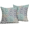 thumbnail image 2 of Navy Blue Teal Pillow Covers 20x20 Set of 2 Boho Design Polka Dot Throw Pillows Modern Art Trendy Print Decorative Outdoor Pillowcase Square Cushion Cover Linen Case for Home Sofa Couch Bed, 2 of 6