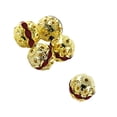 thumbnail image 2 of 100 Pieces Rhinestone Beads Hollow-out DIY Metal  Ball Bead Handmade Popular Jewelry Supplies Making Findings Parts Silver/Rhinestone 12mm, 2 of 7