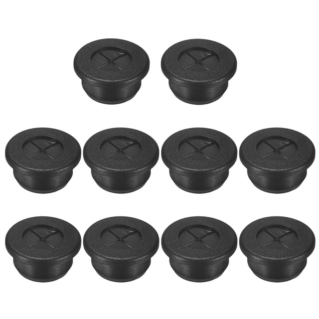 Uxcell Paquete de 10 Grommets de Goma para Cable de 20 mm para Agujeros en Escritorios