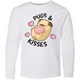 thumbnail image 3 of Inktastic Valentines Day Pugs & Kisses with Hearts Long Sleeve Youth T-Shirt, 3 of 5