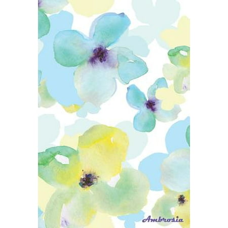 Flower Power Journal - Ambrosia : 150-Page Blank Writing Journal with Watercolor Flower Painting on Cover (6 X 9 Inches / White)