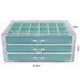 thumbnail image 6 of Tnobhg Acrylic Jewelry Organizer with 3 Drawers Multi Compartment Earring Holder Adjustable Trays Dust-proof Clear Jewelry Box, 6 of 8