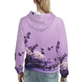 thumbnail image 7 of Haiem Lavender Roses Arrangement for Women's Fashion Hoodies & Sweatshirts with Kangaroo Pocket,Hooded Sweatshirt with Eye-catching Drawstrings-X-Large, 7 of 7