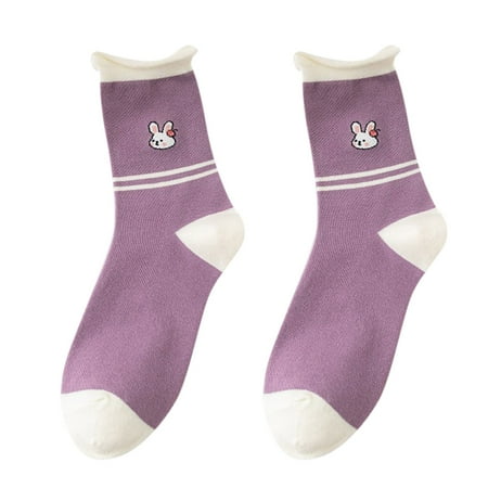

Fashion Socks Women Autumn And Winter Matching Plaid Printing Thickened Warm Mid Tube Socks Women Thick Socks