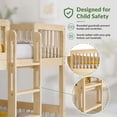 thumbnail image 6 of DTTRA Twin over Twin Convertible Bunk Bed with 2 Storage Drawers & Safety Handrails, Natural, 6 of 8