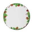 thumbnail image 1 of Christmas Mouse Pad for Computers, Green Pine Needles with Red Bows and Baubles Festoon Design Natural Image, Round Non-Slip Thick Rubber Modern Mousepad, 8" Round, Green Red White, by Ambesonne, 1 of 2