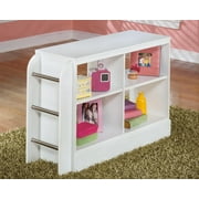 Signature Design by Ashley Lulu White Loft Bookcase with Ladder