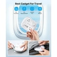 thumbnail image 4 of TROND Travel Power Strip with USB C Ports, 3 AC Outlets, 2.6ft Wrapped Around Extension Cord, Power Delivery PD 20W, Ultra Flat Plug, Travel Cruise Essential for Hotel Cruise Ship, 4 of 7