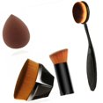thumbnail image 4 of Juego de 4 brochas de maquillaje de punta plana y suave con punta inclinada, kit de brochas cosméticas para citas, 4 of 15