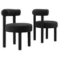 thumbnail image 2 of Modway Toulouse Boucle Fabric Dining Chair - Set of 2 in Black, 2 of 10