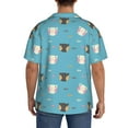 thumbnail image 3 of Fotbe Cat Fish Camisa Estampada de Manga Corta para Hombre, Casual de Verano, Estilo Playero, Sin Arrugas-Medium, 3 of 5