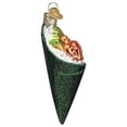 thumbnail image 3 of Green Wrapped Sushi Hand Roll 1.5 x 1.5 x 3.75 Glass Decorative Hanging Holiday Tree Ornament, 3 of 5